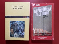 Elias CANETTI Lotto 2 Libri AUTO DA FE' + LA PROVINCIA DELL'UOMO
