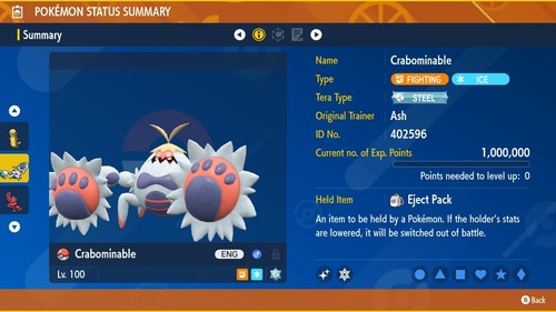 Shiny crabominable 6ivs tera - crabominable,