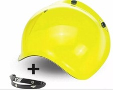 Visiera Bubbles  casco jet 3 bottoni gialla + kit 