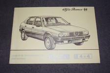 Manuale uso e manutenzione Alfa Romeo Alfa 33 1.5 4X4 prima classe