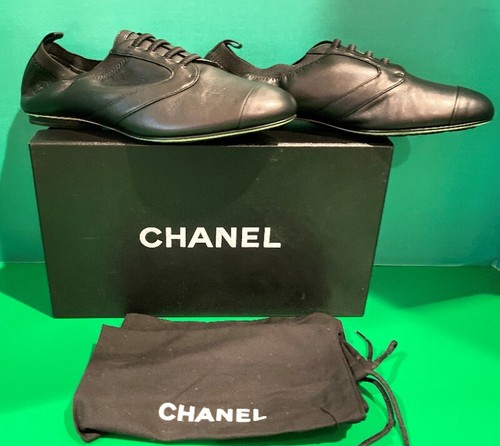 Chanel lace leather sneakers - chanel,