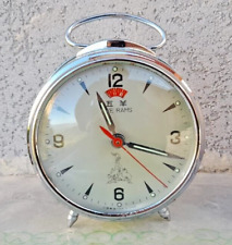 Antica Sveglia Orologio da Tavolo Originale Five Rams d'epoca Vintage Anni '60