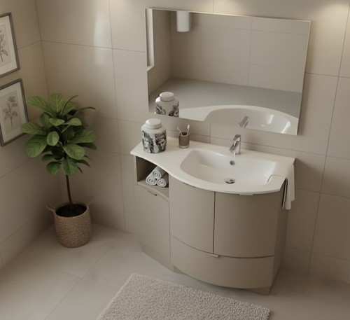 Mobile bagno curvo terra - bagno,