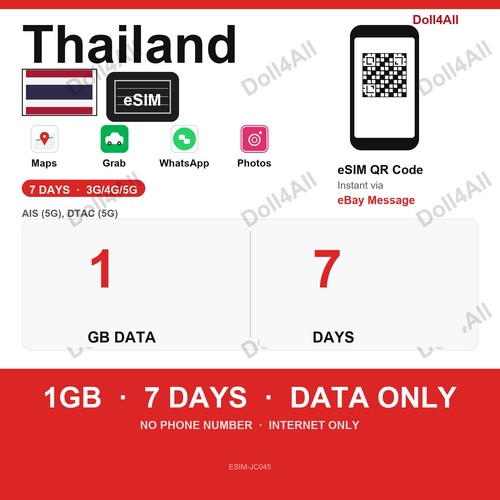 Thailand esim 1gb 7day - esim,