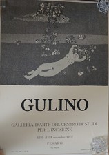 1972 NUNZIO GULINO PESARO GRANDE POSTER, MANIFESTO VINTAGE ARTE