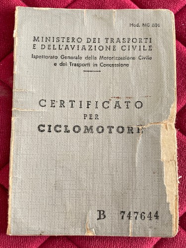 Libretto per circolazione - per,