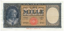 1000 LIRE ITALIA ORNATA DI PERLE MEDUSA 25/09/1961 SPL