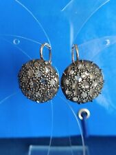 Antichi orecchini in oro e argento con diamanti a toppa