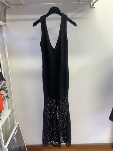 Vestito nero pizzo pezzo - in, pizzo,