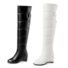 Stivali donna punta tonda pull