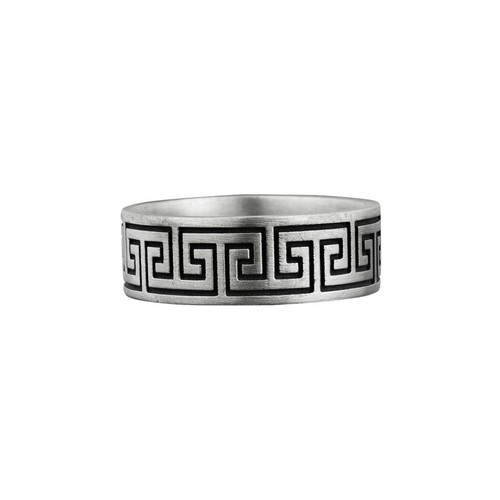 Anello fascia meander greco - a,