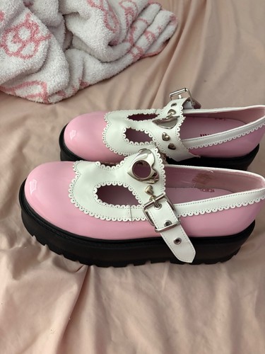 Scarpe demonia rosa bianco - demonia,