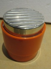 vecchio accessorio pressa hamburger ACEA Inox 18/10 vintage plastica arancione