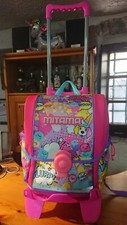zaino mitama rosa bambina + Trolley rosa salvaschiena