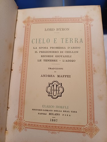 Libro cielo terra lord - e, di