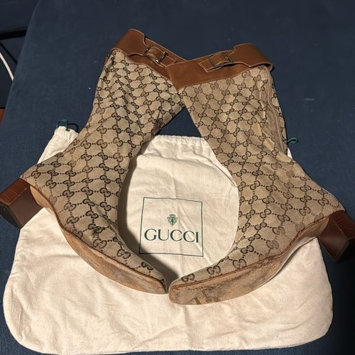 Gucci monogram boots - gucci,