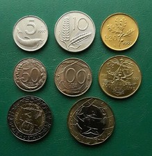 SERIE 8 VALORI 5-10-20-50-100-200-500-1000 LIRE 1997 -FDC ROTOLINO O DIVISIONALE