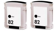 SET 2 CARTUCCE CH565A 82 69ml Nero Compatibile Plotter Hp DesignJet 510