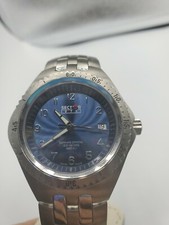 Orologio Uomo Sector 975 Quadrante Data Blu Cristallo Zaffiro Bracciale Ss