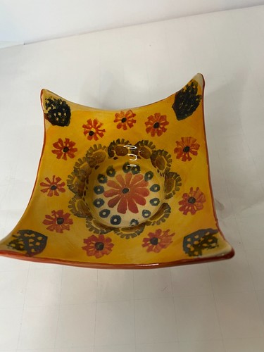 Portacandele quadrato ceramica