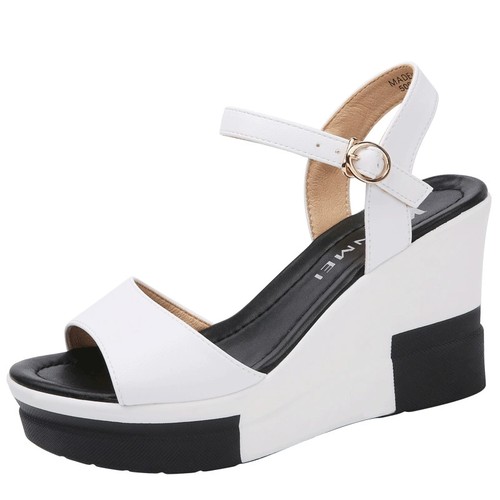Sandali donna bianco nero