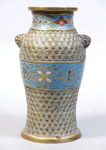 Vase bronze émaux - vase,