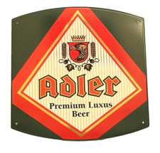 TARGA INSEGNA VINTAGE METALLO BIRRA ADLER BEER  arredo bar pizzeria birreria
