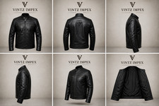 Giacca in pelle con zip Cafe