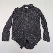 & ALTRE STORIE Camicia 8 Camicia nera da donna 100% seta a pois