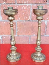 Coppia di candelabri in bronzo