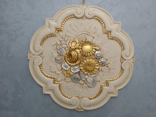 Rosone decorato mano oro - mano, in