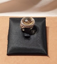 ANELLO FOPE CON TOPAZIO GIALLO IN SILVERFOPE ARGENTO E PALLADIO SERIE TWINFOPE