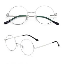 Occhiali da lettura vintage cerniere tonde a molla argento ingrandimento computer ipermetropia