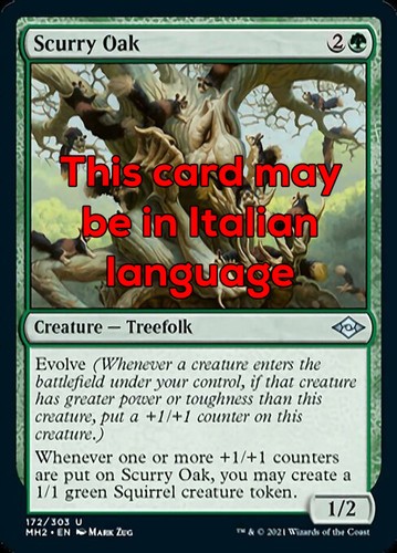 Mtg scurry oak foil exc - exc,