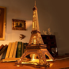 Torre Eiffel Con Kit Di Costruzione Modello Di Luce, Puzzle in Legno 3D - Parigi