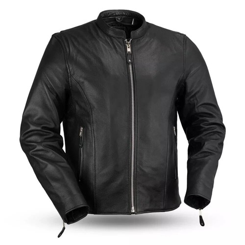 Giacca motociclista uomo - giacca, nera