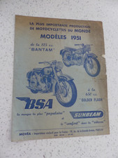 catalogue et tarif  moto BSA