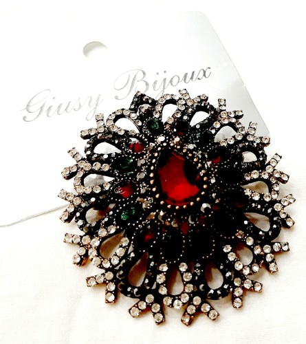 Spilla donna vintage strass - spilla,