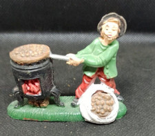 Statuine Presepe PASTORE PIZZAIOLO made italy vintage CARTAPESTA NARDI FONTANINI