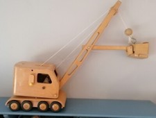 Jouet Ancien En Bois Grue WF