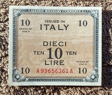 10 DIECI  LIRE  1943 BILINGUE