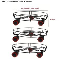3 supporti porta vaso 3  ruote