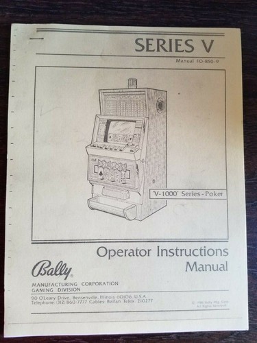 Bally slot machine - machine, "v1000