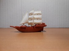 KINDER FERRERO: BARCA  VELIERO MARRONE SCURO  1989