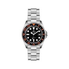 Orologio Uomo LORENZ 21066LL Bracciale Acciaio Nero Sub 100mt