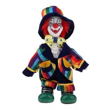 interessante bambola da clown arlecchino con testa di porcellana mani e piedi da