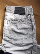 Pantaloni Uomo Misto Lino Pierre Cardin Jeans W33 L34 Cotone60% Lino40% Avorio