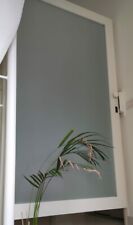 CANCELLO IN FERRO BIANCO OPACO  E VETRATA OPACA 