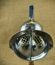 Elmo Medievale Da Gladiatore Con Fissaggi In Ottone Armatura Da Rievocazione