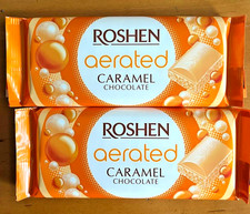 2PZ Dolci Ucraina ROSHEN Bianco Caramello Bolla Tavolette di Cioccolato Aerate 80g